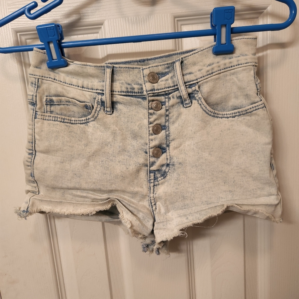 Abercrombie & fitch acid washed jean shorts